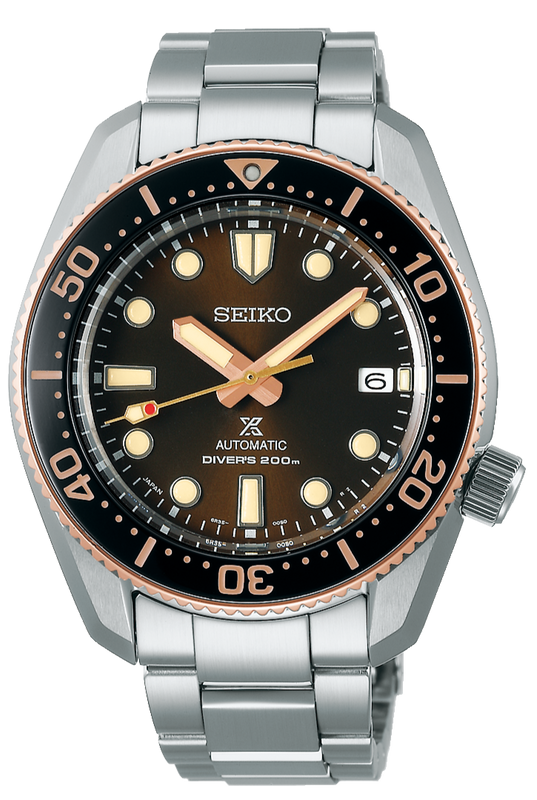 Seiko Prospex Sea Diver Automatic Brown Dial Silver Steel Strap Watch For Men - SPB240J1 Authentic Buy Shop Now