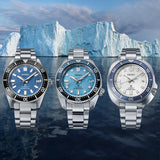 Seiko Prospex Glacier Save the Ocean Green Dial Silver Steel Strap Watch For Men - SPB297J1 Authentic Buy Shop Now