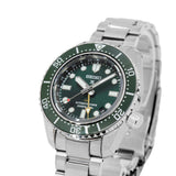 Seiko Prospex GMT Divers Automatic Marine Green Dial Silver Steel Strap Watch For Men - SPB381J1 Authentic Buy Shop Now