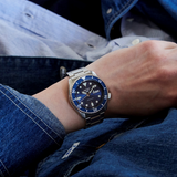 Seiko 5 Sports Automatic Analog Blue Dial Silver Steel Strap Watch For Men - SRPD51K1 Authentic Buy Shop Now