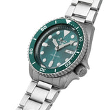 Seiko 5 Sports Automatic Green Dial Silver Steel Strap Watch For Men - SRPD61K1 Authentic Buy Shop Now
