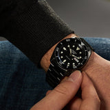 Seiko 5 Sports Automatic Black Dial Black Steel Strap Watch For Men - SRPD65K1 Authentic Buy Shop Now