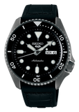 Seiko 5 Sport Automatic Black Dial Black Silicone Strap Watch For Men - SRPD65K3 Authentic Buy Shop Now