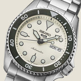 Seiko 5 Sports SKX Automatic Cream Dial Silver Steel Strap Watch For Men - SRPK31K1 Authentic Buy Shop Now