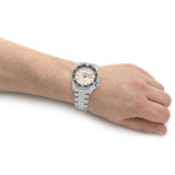 Seiko 5 Sports SKX Automatic Cream Dial Silver Steel Strap Watch For Men - SRPK31K1 Authentic Buy Shop Now