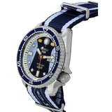 Seiko 5 Sports Honda Super Cub Limited Edition Blue Dial Two Tone NATO Strap Watch For Men - SRPK37K1 Authentic Buy Shop Now