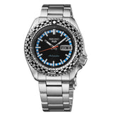 Seiko 5 Sports Checker Flag Special Edition Black Dial Silver Steel Strap Watch For Men - SRPK67K1 Authentic Buy Shop Now