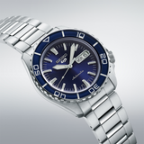 Seiko 5 Sports Automatic Blue Dial Silver Steel Strap Watch for Men - SRPK97K1 Authentic Buy Shop Now