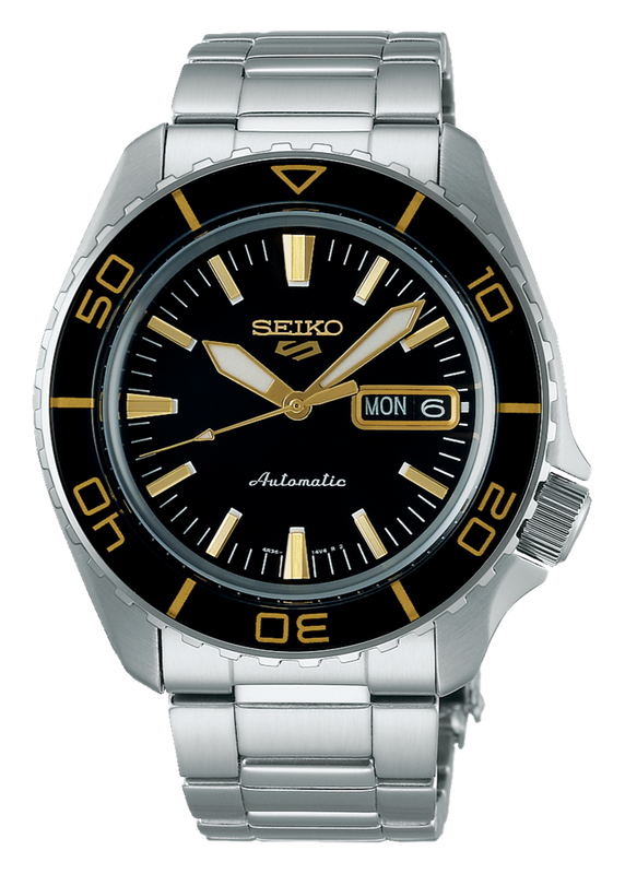 Seiko 5 Sport Automatic SKX Series Black Dial Silver Steel Strap Watch for Men - SRPK99K1 Authentic Buy Shop Now