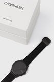 Calvin Klein Minimal Black Dial Black Mesh Bracelet Watch for Men - K3M514B1 Authentic Buy Shop Now
