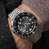 Seiko 5 Sports GMT US Special Edition Automatic Grey Dial Silver Steel Strap Watch For Men - SSK021K1 Authentic Buy Shop Now