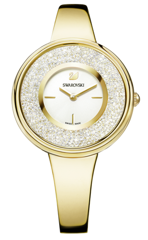 Swarovski Crystalline Bracelet White Dial Gold Steel Strap Watch for Women - 5269253 Authentic Buy Shop Now