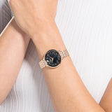 Swarovski Crystalline Chic Analog Black Dial Rose Gold Steel Strap Watch for Women - 5544587 Authentic Buy Shop Now