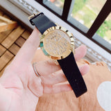 Guess Clarity Gold Dial Black Silicone Strap Watch for Women - GW0109L1 Authentic Buy Shop Now