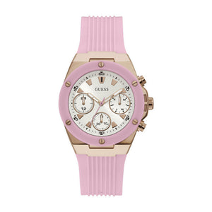 Guess Athena White Dial Pink Rubber Strap Watch For Women - GW0030L4 Authentic Buy Shop Now