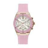 Guess Athena White Dial Pink Rubber Strap Watch For Women - GW0030L4 Authentic Buy Shop Now