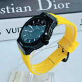 Salvatore Ferragamo F-80 Classic Black Dial Yellow Rubber Strap Watch for Men - SFHY01522 Authentic Buy Shop Now