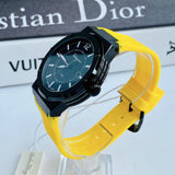 Salvatore Ferragamo F-80 Classic Black Dial Yellow Rubber Strap Watch for Men - SFHY01522 Authentic Buy Shop Now