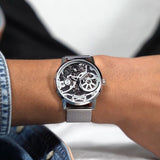 Guess Gadget Silver Dial Silver Mesh Bracelet Watch for Men - GW0538G1 Authentic Buy Shop Now