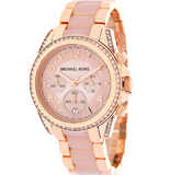 Michael Kors Blair Chronograph Rose Gold Dial Two Tone Steel Strap Watch for Women - MK5943 Authentic Buy Shop Now