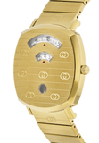 Gucci Grip Quartz Yellow Gold Dial Gold Steel Strap Unisex Watch - YA157409 Authentic Buy Shop Now