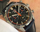 Tag Heuer Carrera Chronograph Black Dial Black Leather Strap Watch for Men - CBN201C.FC6542 Authentic Buy Shop Now