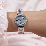 Guess Gala Diamonds Silver Dial Two Tone Steel Strap Watch for Women - GW0531L1 Authentic Buy Shop Now