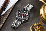 Seiko 5 Sports Automatic GMT Black Dial Silver Steel Strap Watch For Men - SSK001K1 Authentic Buy Shop Now
