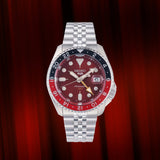 Seiko 5 Sports Thong Sia Limited Edition Red Dial Silver Steel Strap Watch For Men - SSK031K1 Authentic Buy Shop Now