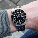 Seiko 5 Sports SKX Automatic Black Dial Silver Steel Strap Watch For Men - SRPK29K1 Authentic Buy Shop Now