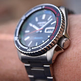 Seiko 5 Sports SKX Series Regatta Timer Retro Blue Dial Silver Steel Strap Watch For Men - SRPK13K1 Authentic Buy Shop Now