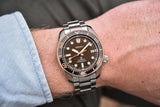 Seiko Prospex Sea Diver Automatic Brown Dial Silver Steel Strap Watch For Men - SPB240J1 Authentic Buy Shop Now
