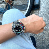 Seiko 5 Sports SKX Series Regatta Timer Retro Blue Dial Silver Steel Strap Watch For Men - SRPK13K1 Authentic Buy Shop Now