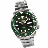Seiko 5 Sports Automatic Analog Green Dial Silver Steel Strap Watch For Men - SRPD63K1 Authentic Buy Shop Now