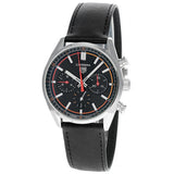 Tag Heuer Carrera Chronograph Black Dial Black Leather Strap Watch for Men - CBN201C.FC6542 Authentic Buy Shop Now