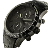 Hugo Boss Rafale Chronograph Black Dial Black Leather Strap Watch For Men - 1513389 Authentic Buy Shop Now