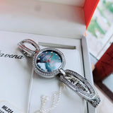 Bulova Crystal Black Mother of Pearl Dial Silver Steel Strap Watch for Women - 96L224 Authentic Buy Shop Now