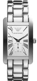 Emporio Armani Classic White Dial Silver Steel Strap Watch For Men - AR0145 Authentic Buy Shop Now