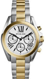 Michael Kors Bradshaw Chronograph Silver Dial Two Tone Steel Strap Watch For Women - MK5855 Authentic Buy Shop Now