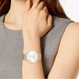 Coach Perry White Rose Gold Mesh Bracelet Watch for Women - 14503126 Authentic Buy Shop Now