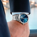 Tudor Style Automatic Blue Dial Silver Steel Strap Watch for Men - M12710-0013 Authentic Buy Shop Now
