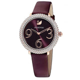 Swarovski Crystal Frost Red Dial Red Leather Strap Watch for Women - 5484064 Authentic Buy Shop Now