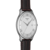 Tissot T Classic Tradition Silver Dial Brown Leather Strap Watch For Men - T063.610.16.038.00 Authentic Buy Shop Now