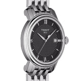 Tissot T Classic Bridgeport Black Dial Silver Steel Strap Watch For Men - T097.410.11.058.00 Authentic Buy Shop Now