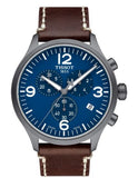 Tissot Chrono XL Blue Dial Brown Leather Strap Watch For Men - T116.617.36.047.00 Authentic Buy Shop Now
