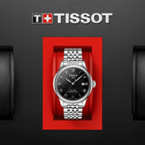 Tissot Le Locle Powermatic 80 Black Dial Silver Steel Strap Watch For Men - T006.407.11.053.00 Authentic Buy Shop Now