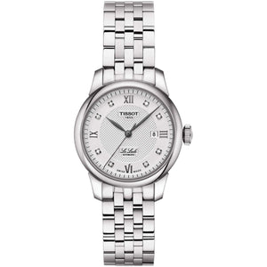 Tissot Le Locle Lady Automatic Diamonds Silver Dial Silver Steel Strap Watch For Women - T006.207.11.036.00 Authentic Buy Shop Now