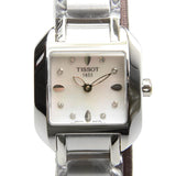 Tissot T Wave Diamonds Mother of Pearl Dial Silver Steel Strap Watch for Women - T02.1.285.74 Authentic Buy Shop Now