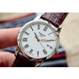 Tissot T Classic Dream White Dial Brown Leather Strap Watch for Men - T033.410.16.013.01 Authentic Buy Shop Now