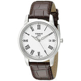 Tissot T Classic Dream White Dial Brown Leather Strap Watch for Men - T033.410.16.013.01 Authentic Buy Shop Now